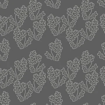 Floral seamless pattern. Vector textures. Simple delicate flowers on Stock Illustration