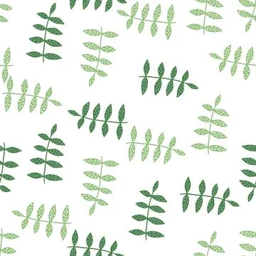 Floral seamless pattern on white background. Nature wallpaper. Stock Illustration