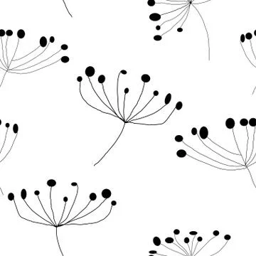 Floral seamless pattern white Stock Illustration