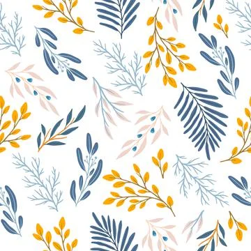Floral seamless patterns. Vector design for paper, cover, fabric, interior decor Stock Illustration
