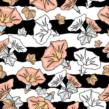Floral seamless patterns. Vector design for paper, cover, fabric, interior dc Illustration