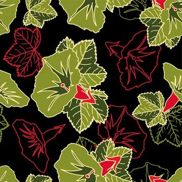Floral seamless patterns. Vector design for paper, cover, fabric, interior dc Stock Illustration