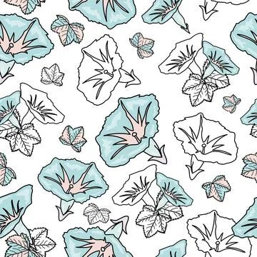 Floral seamless patterns. Vector design for paper, cover, fabric, interior dc Stock Illustration