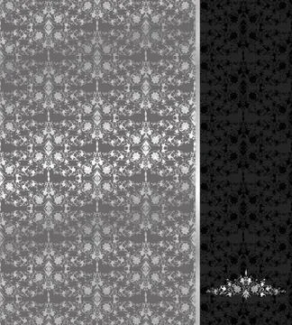 Floral seamless silver background. Vector 库存插图