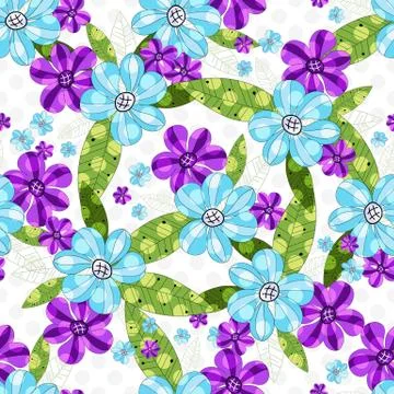 Floral seamless spring vintage pattern Stock Illustration