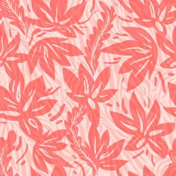 Floral seamless stripes pattern Stock Illustration