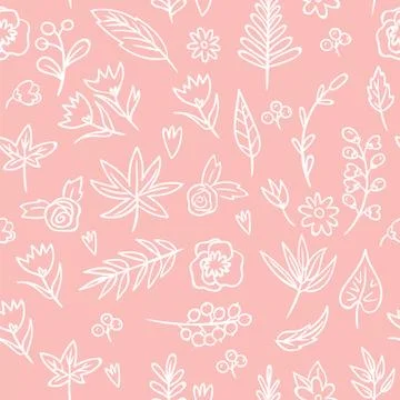 Floral seamless Texture. Bright background, summer theme seamless pattern. Ve Stock Illustration