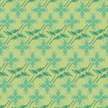 Floral seamless vector background Stock Illustration