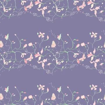 Floral Seamless Vector Background Illustrazione stock