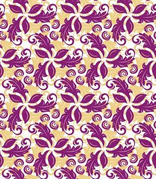 Floral Seamless Vector Fine Pattern With Leaves Stock Illustration
