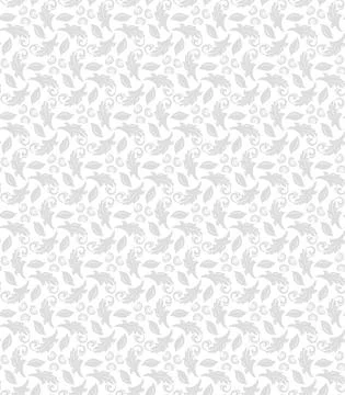 Floral Seamless Vector Fine Pattern With Leaves Illustrazione stock