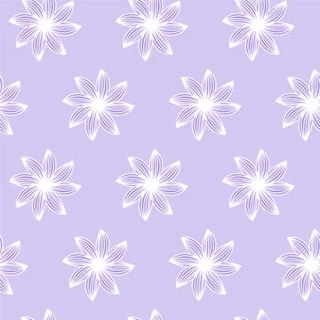 Floral seamless vector natural pattern. Geometric linear elements. Illustrazione stock