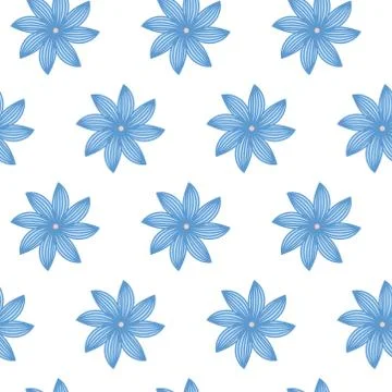Floral seamless vector natural pattern. Geometric linear elements. Stock Illustration