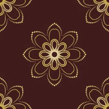 Floral Seamless Vector Pattern Stock Illustration