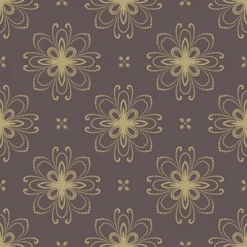 Floral Seamless Vector Pattern Stock Illustration
