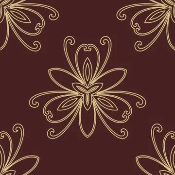 Floral Seamless Vector Pattern Illustrazione stock