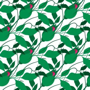 Floral seamless vector pattern Stock Illustration