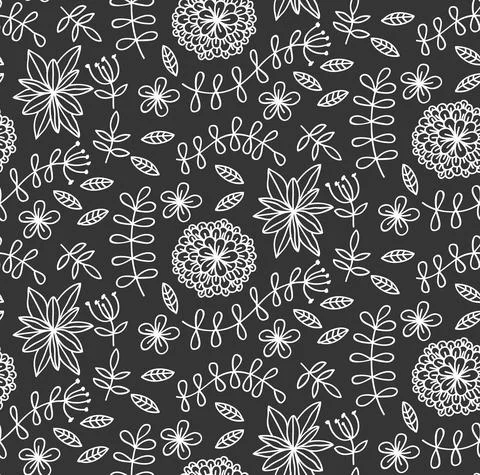 Floral seamless vector pattern Stock Illustration