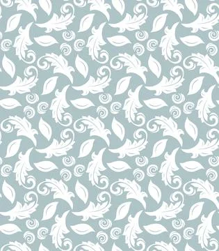 Floral Seamless Vector Pattern With Leaves Illustrazione stock