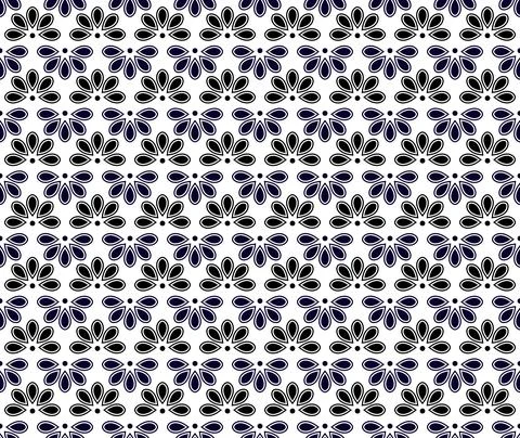Floral Seamless Vector Pattern With Leaves Stock Illustration