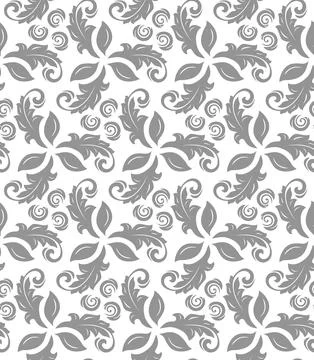 Floral Seamless Vector Pattern With Leaves Illustrazione stock