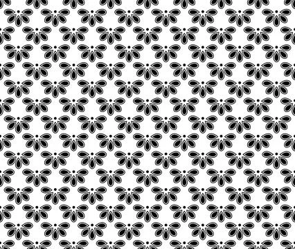 Floral Seamless Vector Pattern With Leaves Stock Illustration
