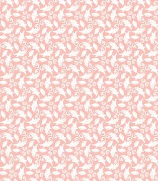 Floral Seamless Vector Pattern With Leaves Stock Illustration