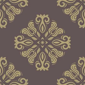 Floral Seamless Vector Pattern. Orient Abstract Background Stock Illustration