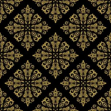 Floral Seamless Vector Pattern. Orient Abstract Background Illustrazione stock