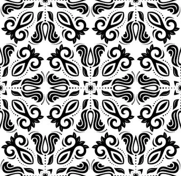 Floral Seamless Vector Pattern. Orient Abstract Background Stock Illustration