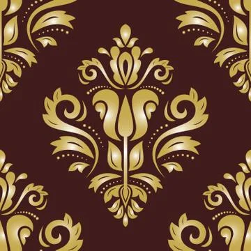 Floral Seamless Vector Pattern. Orient Abstract Background Illustrazione stock