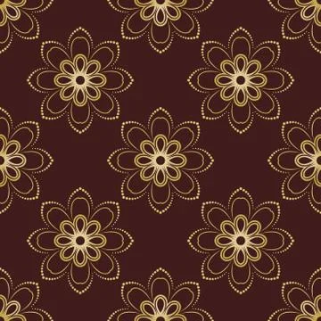 Floral Seamless Vector Pattern. Orient Abstract Background Stock Illustration