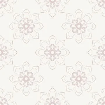 Floral Seamless Vector Pattern. Orient Abstract Pink Background Illustrazione stock