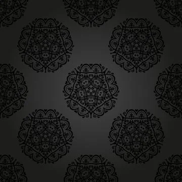 Floral Seamless Vector Pattern. Orient Abstract Background Illustrazione stock