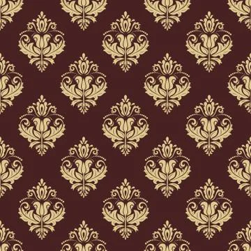 Floral Seamless Vector Pattern. Orient Abstract Background Stock Illustration