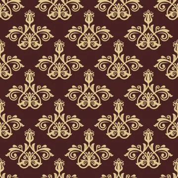 Floral Seamless Vector Pattern. Orient Abstract Background Stock Illustration