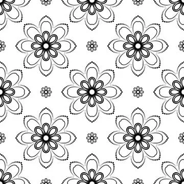 Floral Seamless Vector Pattern. Orient Abstract Background Stock Illustration