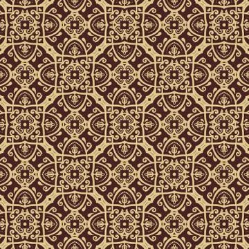 Floral Seamless Vector Pattern. Orient Abstract Background Illustrazione stock