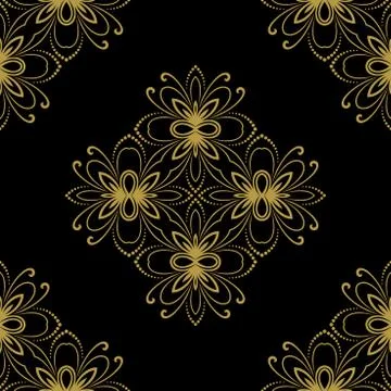Floral Seamless Vector Pattern. Orient Abstract Background Illustrazione stock