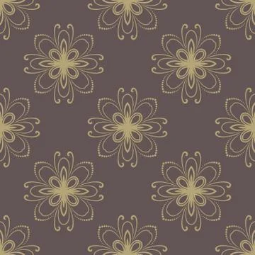 Floral Seamless Vector Pattern. Orient Abstract Background Stock Illustration