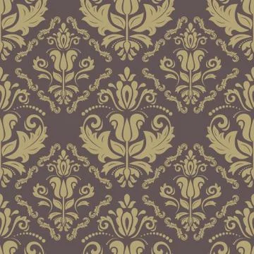 Floral Seamless Vector Pattern. Orient Abstract Background Illustrazione stock