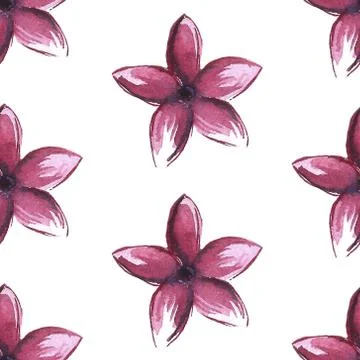 Floral set pattern. Flower seamless background. Flourish ornamental spring ga Stock Illustration