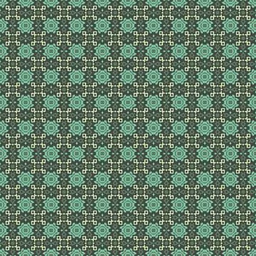 Floral shape watercolor seamless pattern. Stock Illustration