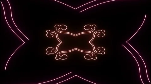 Floral shapes video loop Stock Footage 89126826