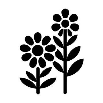 Floral silhouette vector design for simple botanical artwork イラスト素材