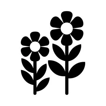 Floral silhouette vector design for simple botanical artwork イラスト素材