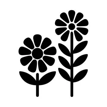 Floral silhouette vector design for simple botanical artwork イラスト素材
