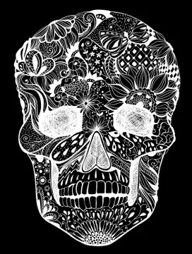 Floral skull Stock Illustration