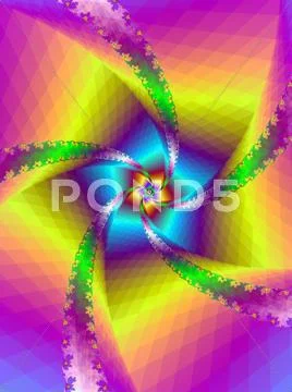 Floral Spiral Stock Illustration