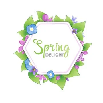 Floral spring banner Stock Illustration